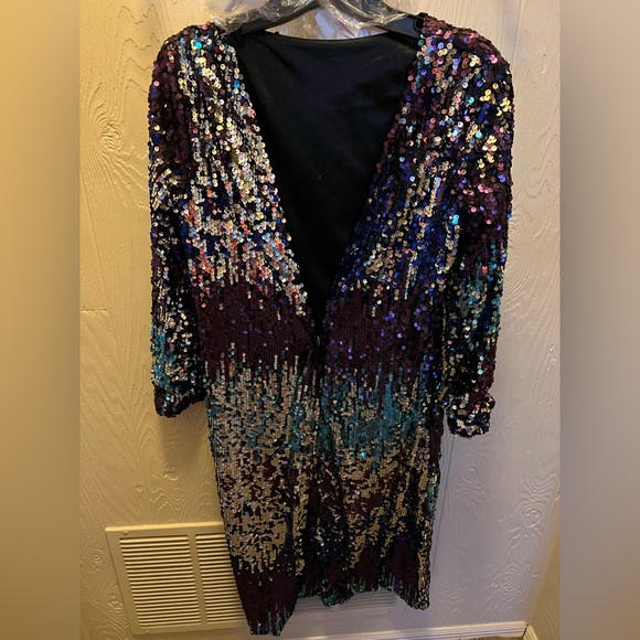 SHEIN Sweaters - SHEIN Sequin Open Front Duster